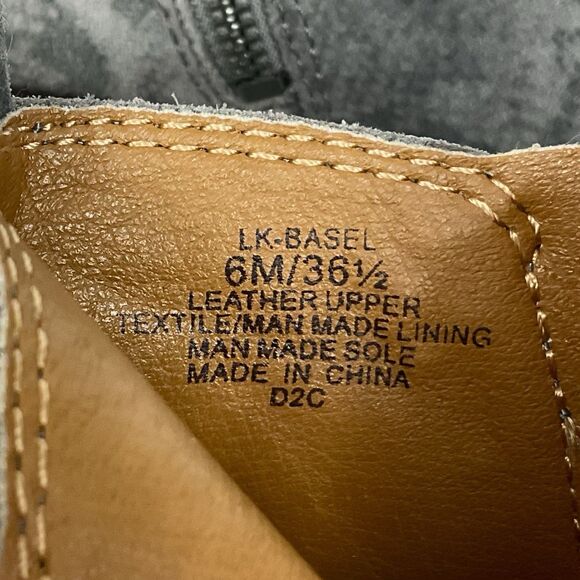 Lucky Brand Basel Ankle Booties Silver Cloud Snakeskin Print Grey Sz 6 New Boots - Picture 7 of 11